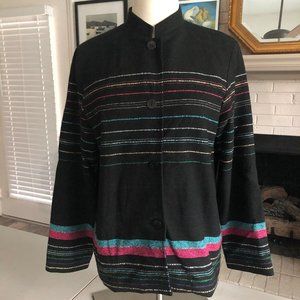 Coldwater Creek Artsy Silk Jacket